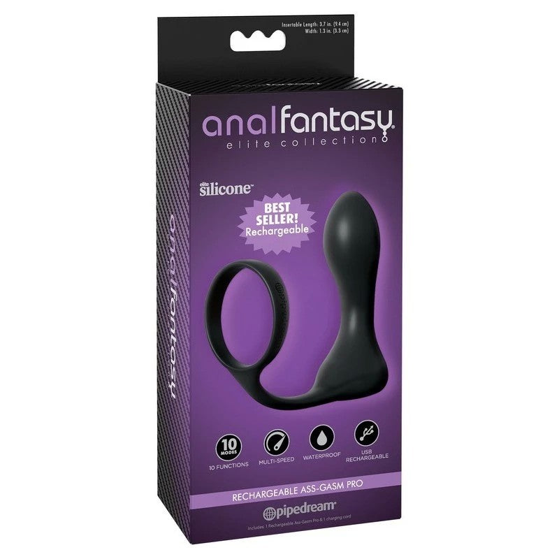 Anal Fantasy Elite Rechargeable Ass-Gasm Pro Cock Ring Prostate Toys