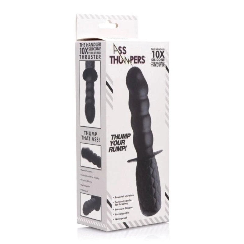 The Handler 10X Silicone Vibrating Thruster Butt Plugs