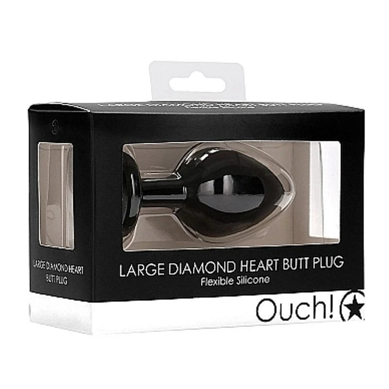 Shots Toys - Ouch! Diamond Heart Butt Plug - Premium Anal Satisfaction Butt Plugs