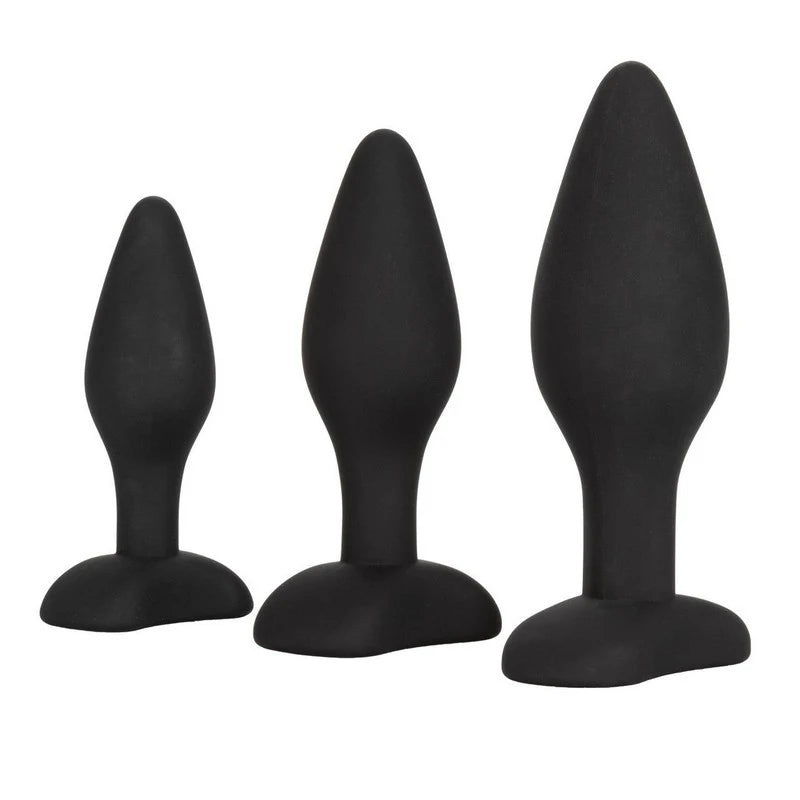 CalExotics 3 Piece Silicone Anal Plug Exerciser Kit Butt Plugs
