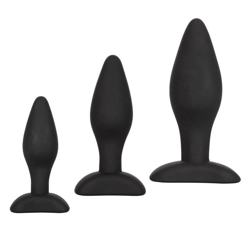 CalExotics 3 Piece Silicone Anal Plug Exerciser Kit Butt Plugs