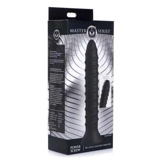 Master Series Power Screw 10X Spiral Silicone Vibrator - Butt Plugs