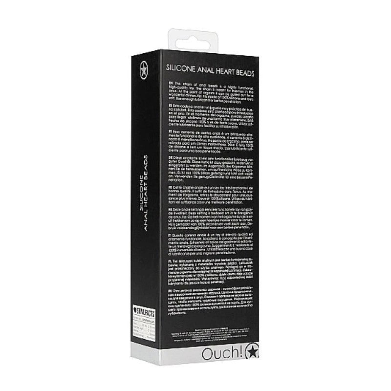 Ouch! Anal Heart Beads Butt Plugs
