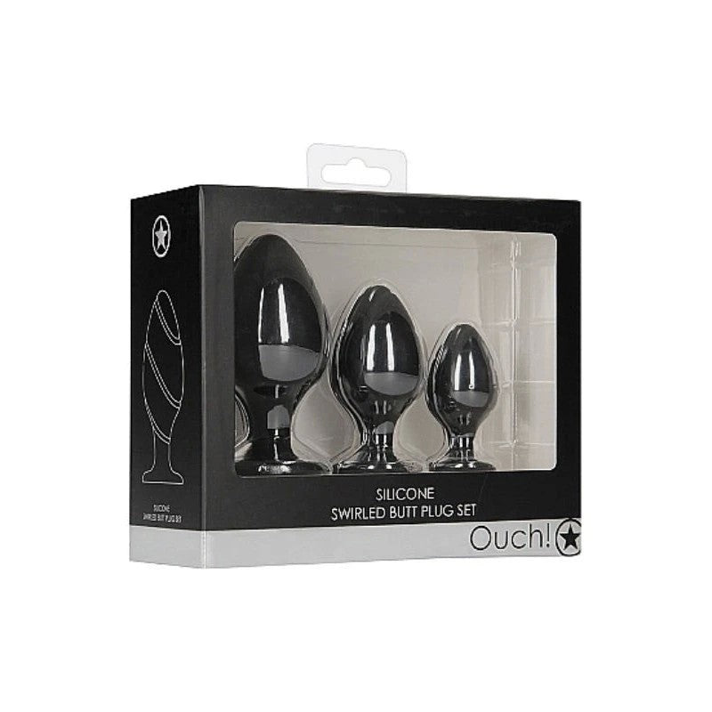 Ouch! Swirled Butt Plug Set - Butt Plugs
