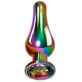 Evolved Rainbow Metal Pleasure Plug - Stylish and Satisfying Butt Plugs