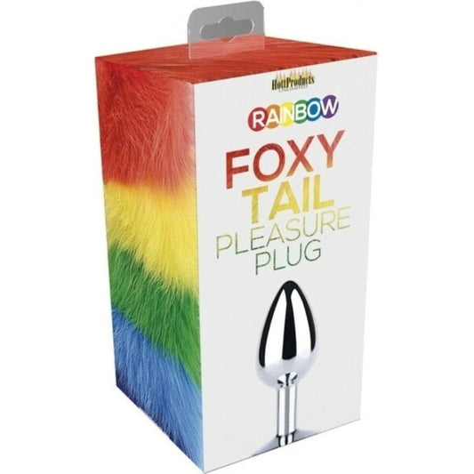 Rainbow Foxy Tail Butt Plug - Butt Plugs