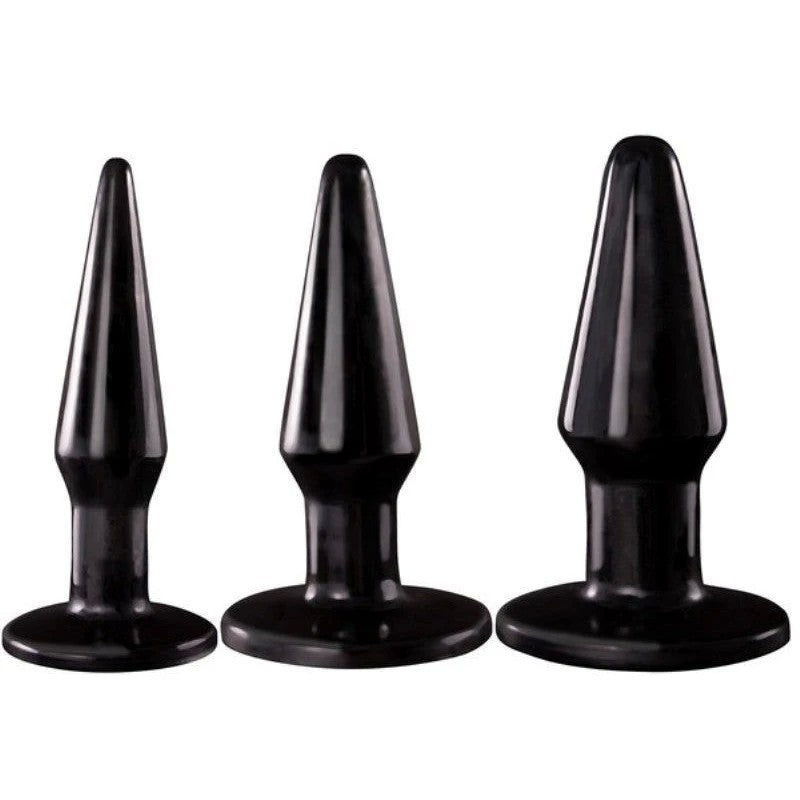 Xplorer Anal Training Butt Plug Kit - Black Butt Plugs