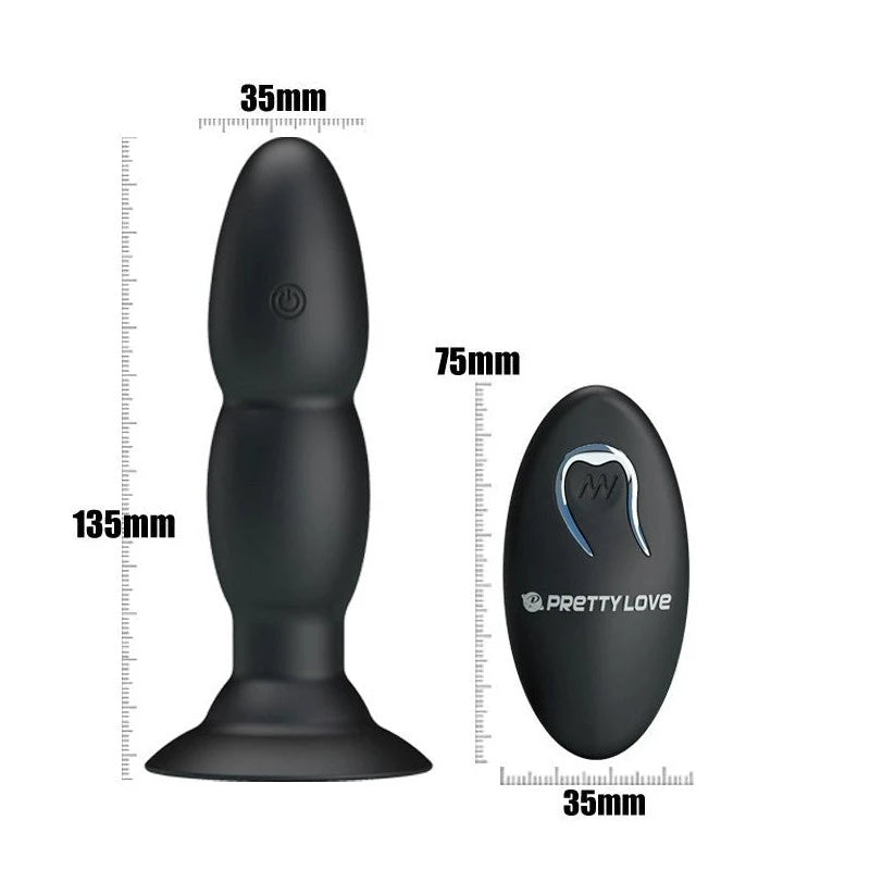 Pleasure Unleashed - Beaded Remote Anal Vibrator Anal Vibrators