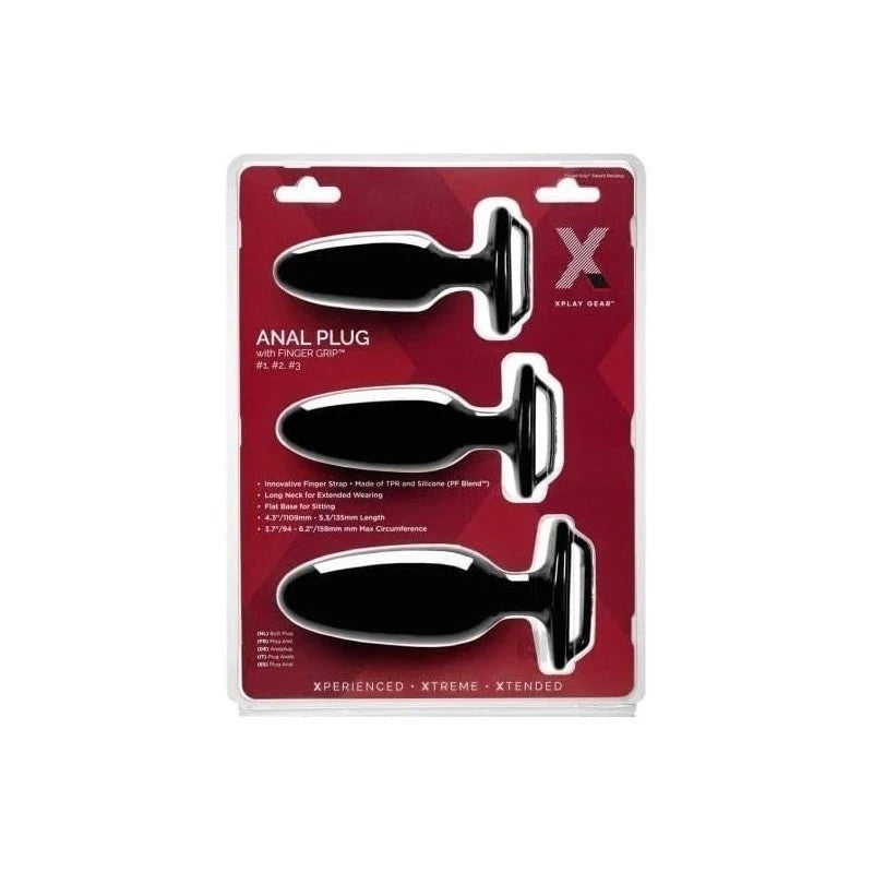 Xplay Anal Plug with Finger Grip Kit Anal Dildos
