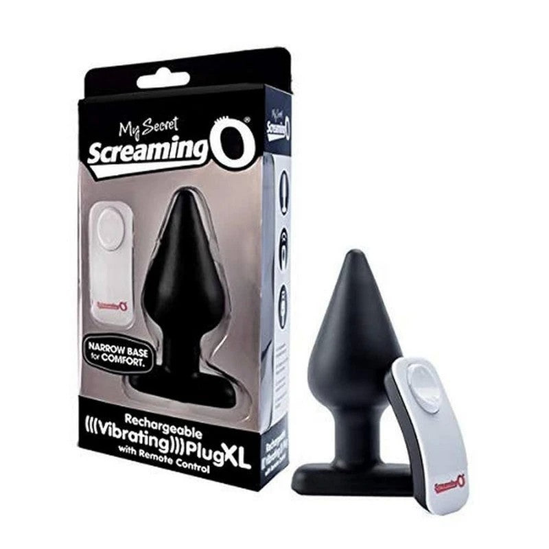 My Secret Remote Vibrating XL Plug Black Single Anal Vibrators