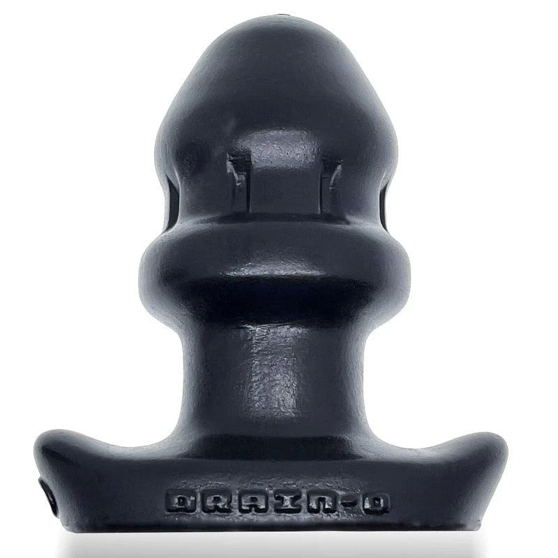 Drain O Flow Thru Buttplug Black Butt Plugs