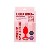 Luv Inc Jp31 Small Jeweled Silicone Butt Plug Red Prostate Toys