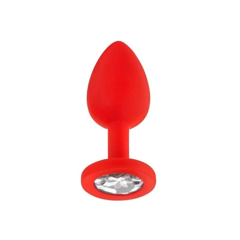 Luv Inc Jp31 Small Jeweled Silicone Butt Plug Red Prostate Toys