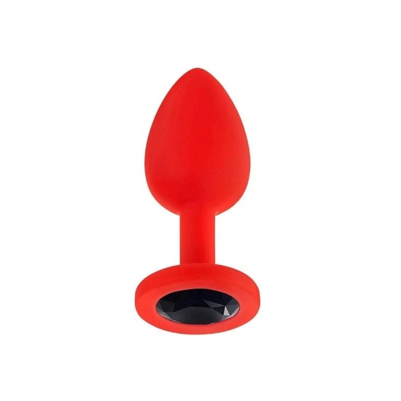Luv Inc Jp31 Small Jeweled Silicone Butt Plug Red Prostate Toys