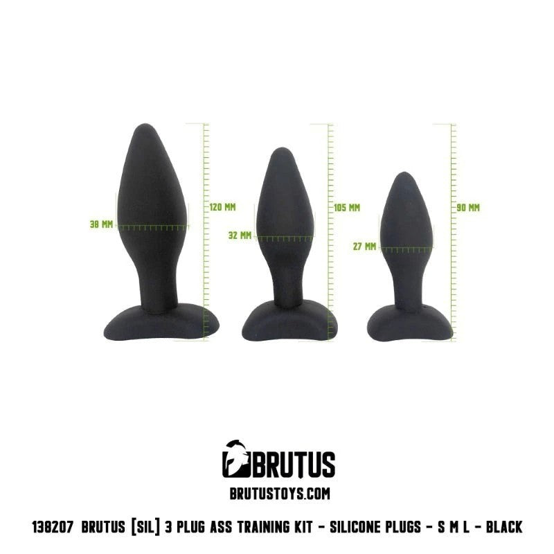 Bruts Anal Training Kit 3 Pc Butt Plugs
