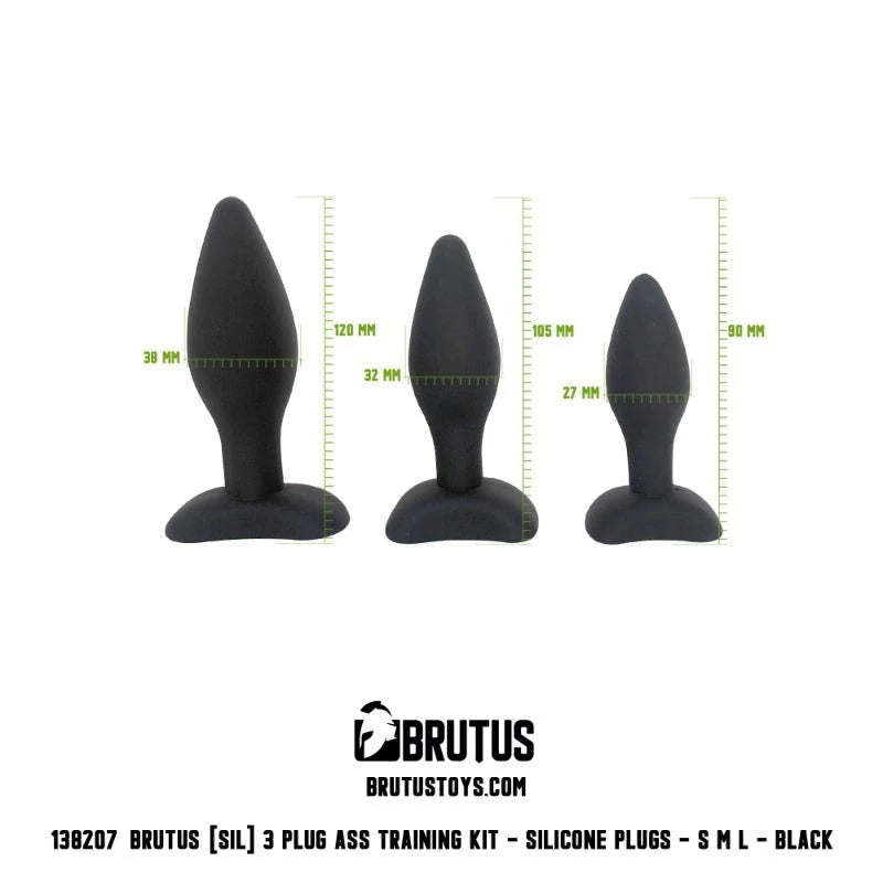 Bruts Anal Training Kit 3 Pc Butt Plugs