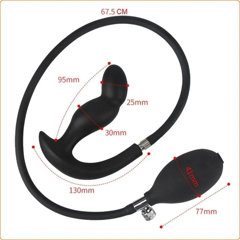Inflatable Dildo Silicone Anal Extender Dilatador Butt Plugs