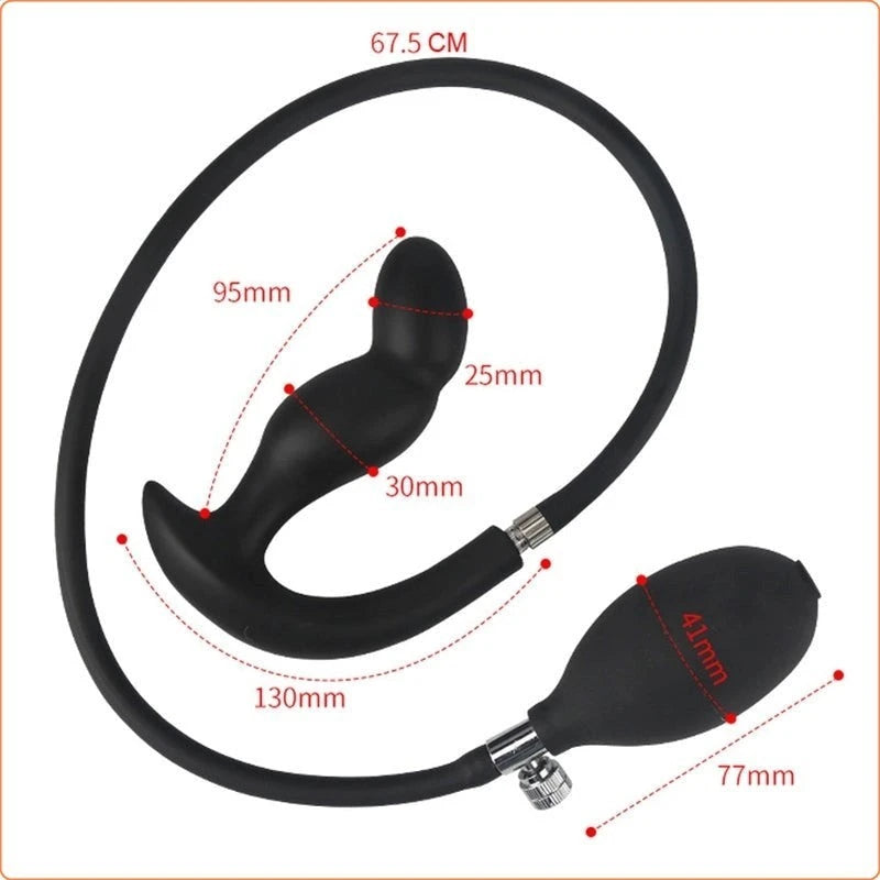Inflatable Dildo Silicone Anal Extender Dilatador Butt Plugs