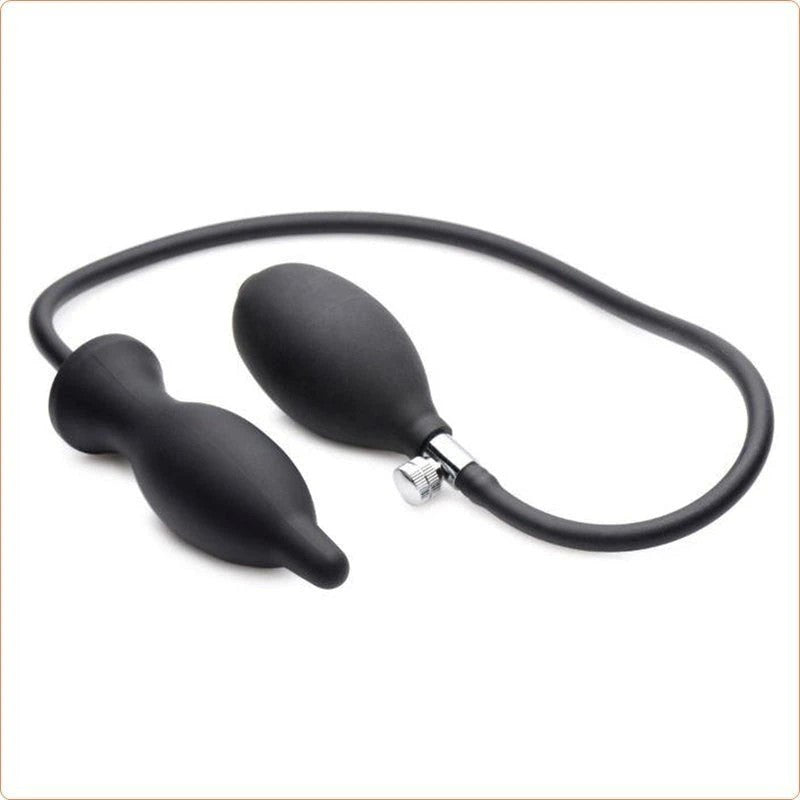 Dark Inflator Silicone Inflatable Dildo Anal Plug Butt Plugs