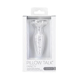 Pillow Talk Fancy Luxurious Glass Anal Plug w Clear Gem Butt Plugs