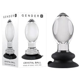 Gender X Crystal Ball - Sophisticated Hands-Free Glass Pleasure Butt Plugs