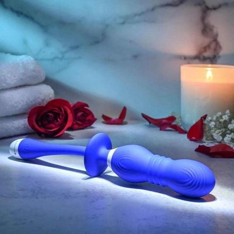 Gender X PLAY BALL Blue - Innovative Thrusting and Vibrating Orbs Anal Vibrators