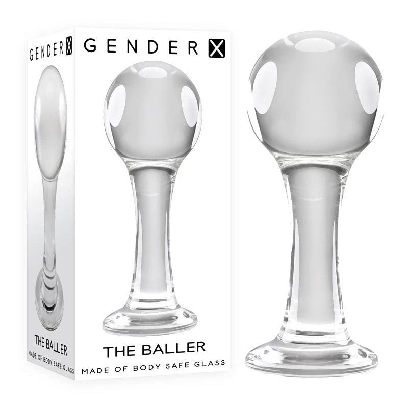 Gender X THE BALLER - Slick, Stylish Glass Pleasure Butt Plugs