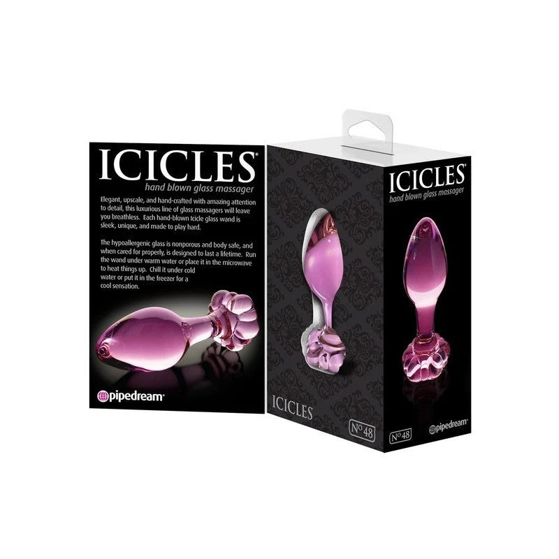 Pipedream Icicles No 48 Glass Butt Plug Massager Prostate Toys