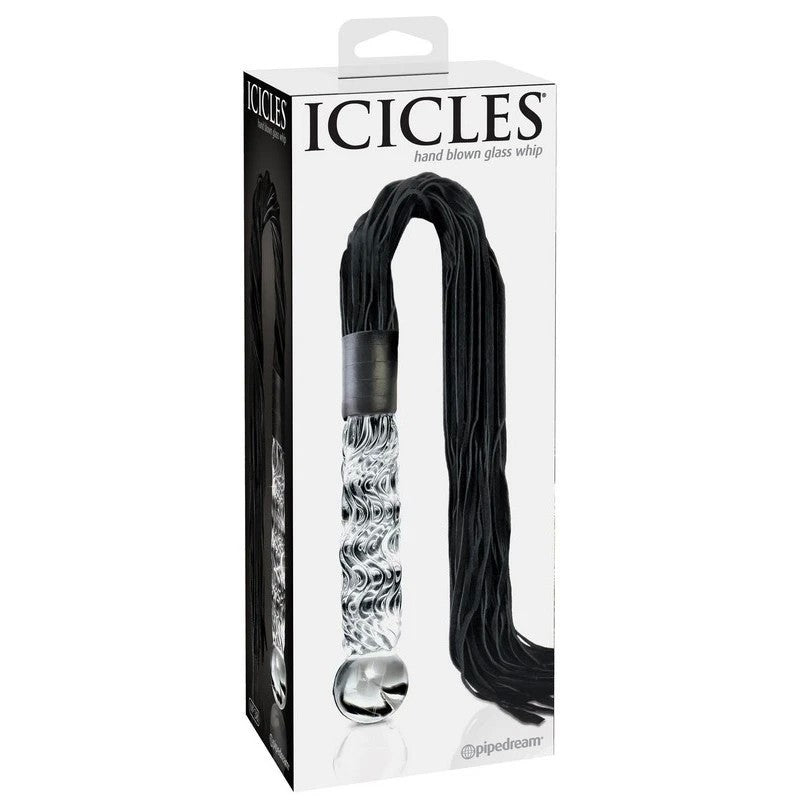 Pipedream Icicles No 38 Hand Blown Glass Whip Anal Dildos
