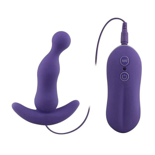 Aphrodisia Curved Vibrating Anal Plug Purple - Prostate Toys