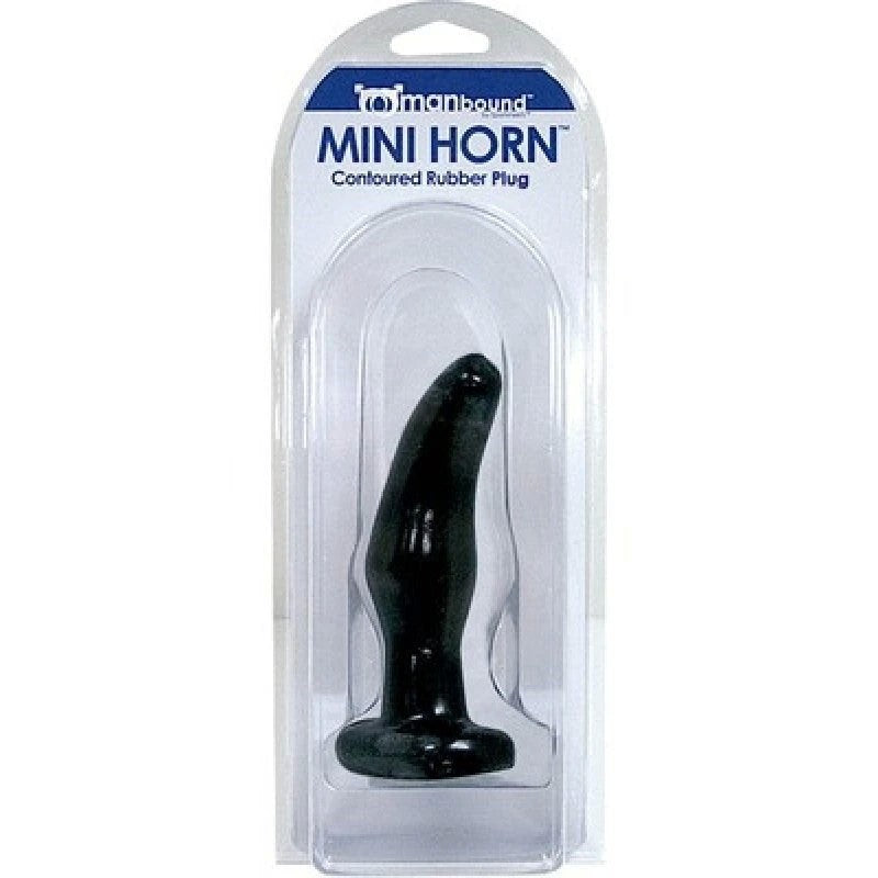 Manbound Mini Horn Contoured Rubber Plug Prostate Toys