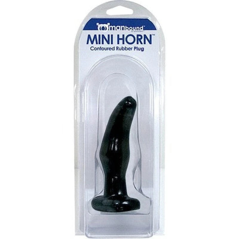 Manbound Mini Horn Contoured Rubber Plug Prostate Toys