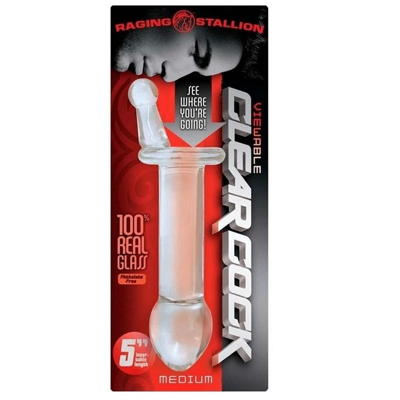 Raging Stallion Clear Cock Viewables Medium Anal Dildos