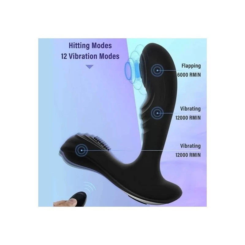 Manbound Mini Rhino - Vibrating Rubber Butt Plug for Intense P-Spot Pleasure Prostate Toys