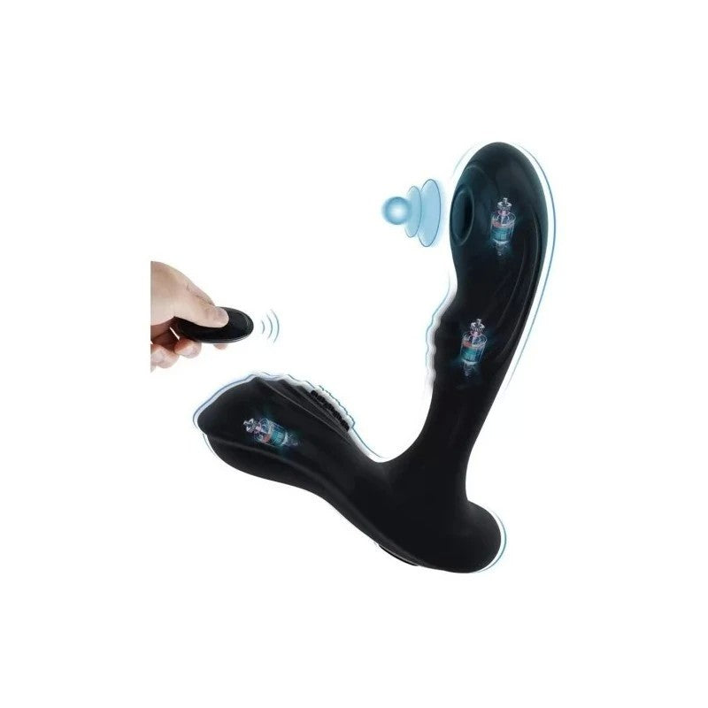 Manbound Mini Rhino - Vibrating Rubber Butt Plug for Intense P-Spot Pleasure Prostate Toys