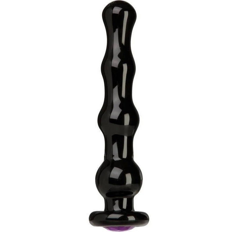 Doc Johnson Unique Black Rose Crystal Butt Plug Anal Dildos