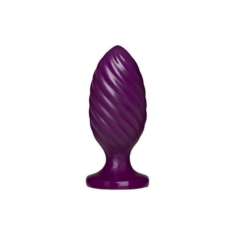 Doc Johnson Platinum The Swirl Silicone Anal Plug Purple Butt Plugs