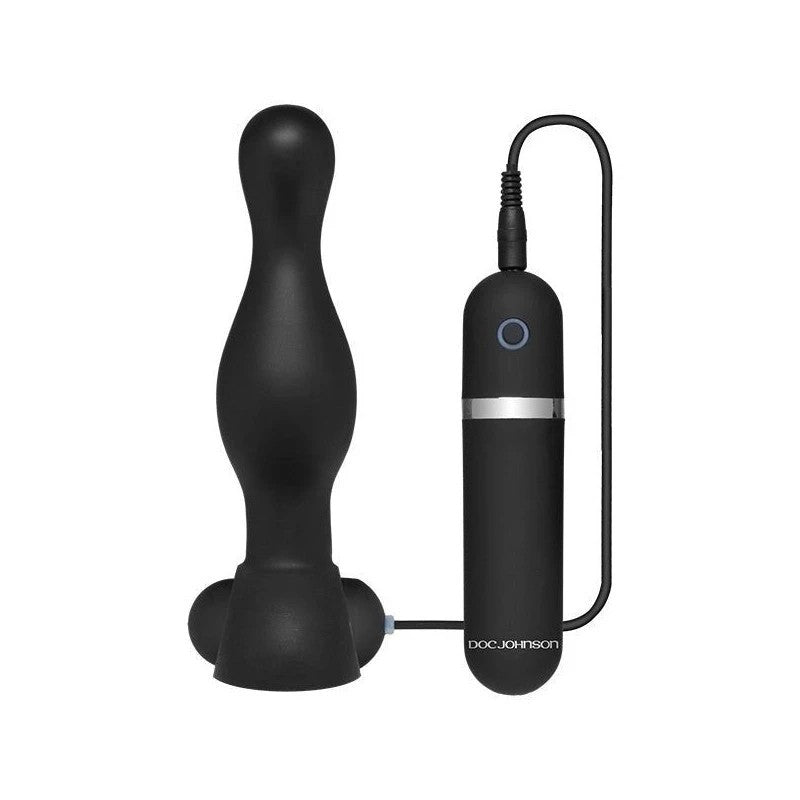 Doc Johnson Platinum The Delight Vibrating Anal Plug Black Anal Vibrators