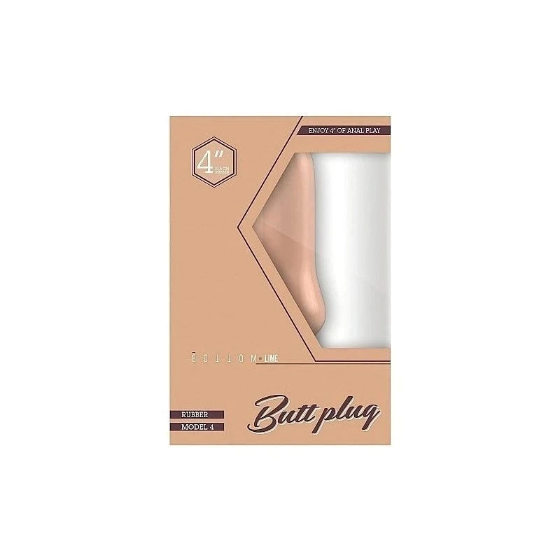 Bottom Line Rubber Butt Plug Flesh Model 4 Butt Plugs