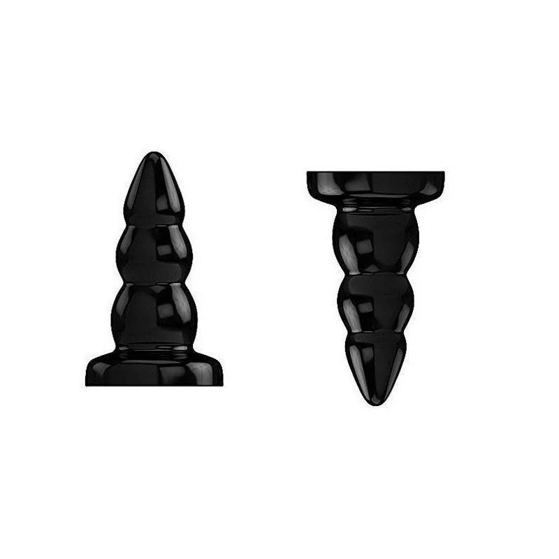 Bottom Line Rubber Butt Plug Black Model 6 Butt Plugs