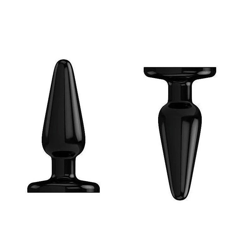Bottom Line Rubber Butt Plug Black Model 1 Black Butt Plugs