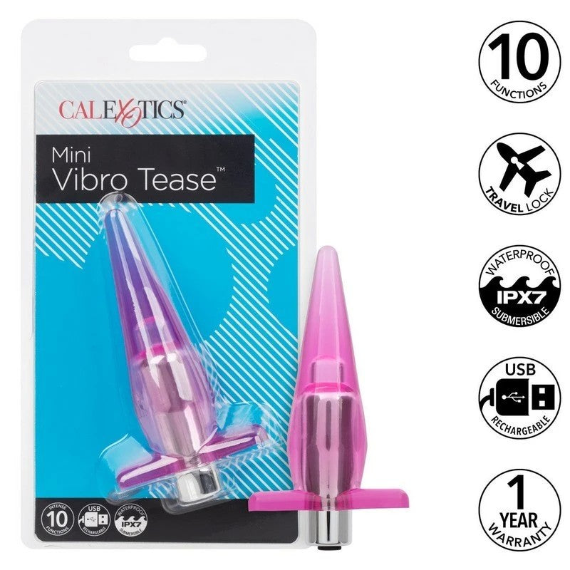 California Exotics Mini Vibro Tease Anal Vibrator Butt Plugs
