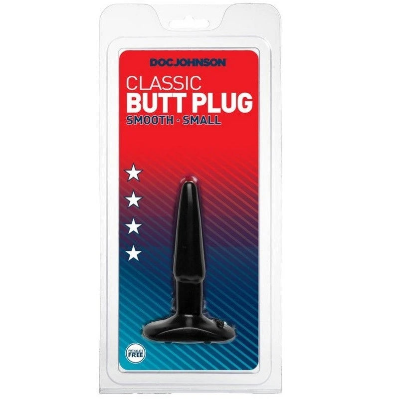 Doc Johnson Classic Vinyl Butt Plug Smooth Small Butt Plugs