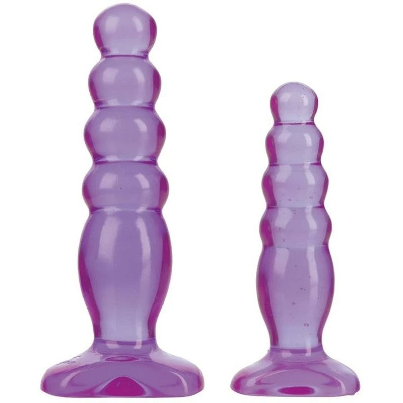 Crystal Jellies Anal Delight Purple Butt Plugs