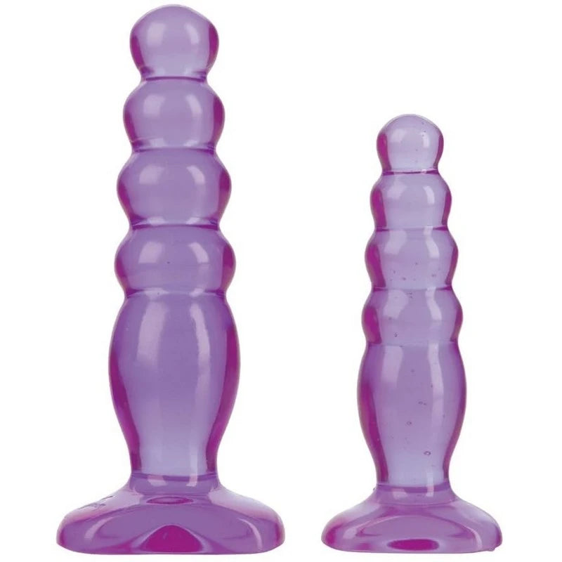 Crystal Jellies Anal Delight Purple Butt Plugs