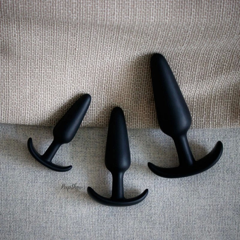 Doc Johnson Platinum The Tru Butt Play Plug Taper Black Butt Plugs