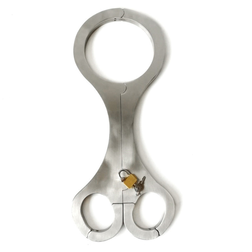 Anodized Aluminum Cangue Bondage Restraint Cuffs and Restraints