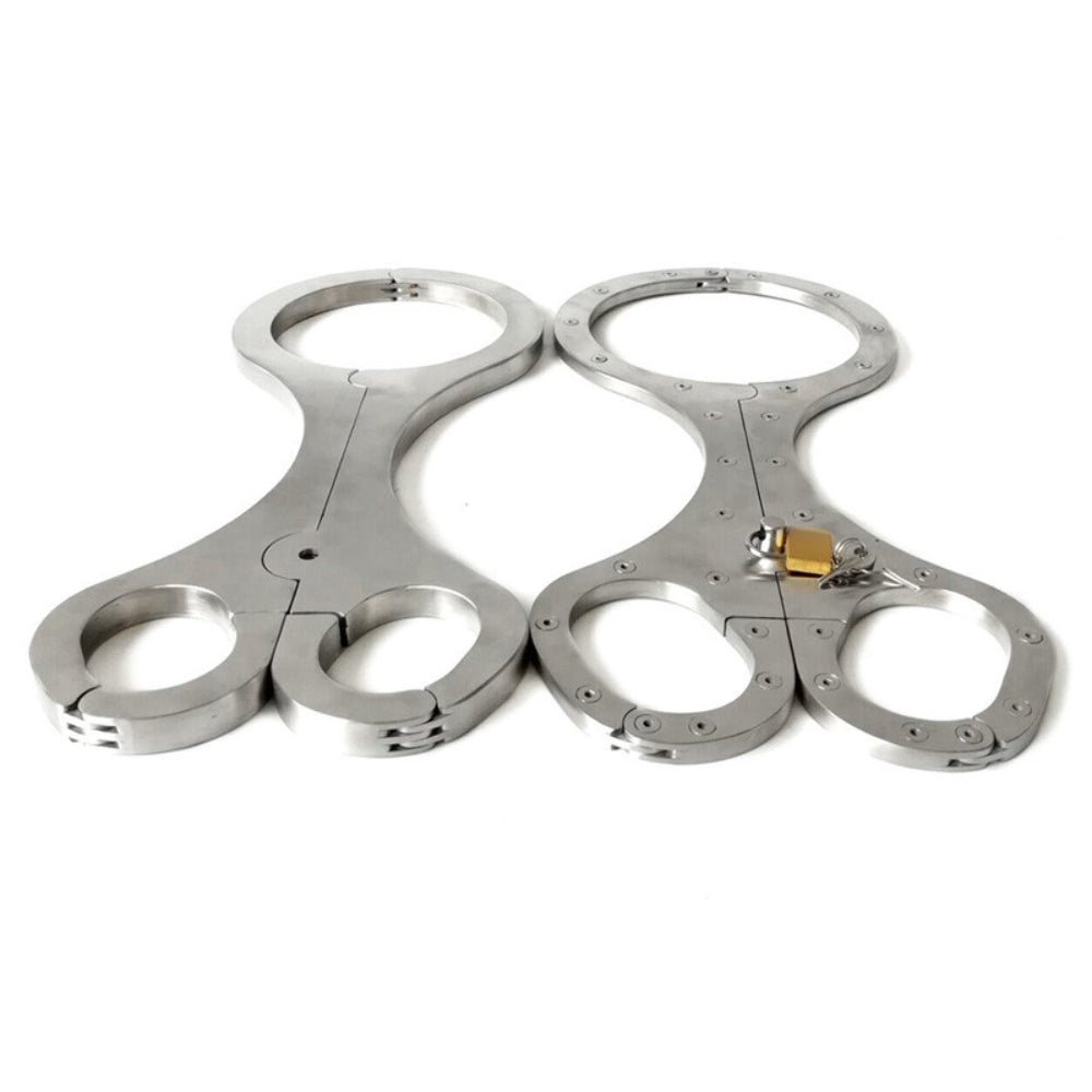Anodized Aluminum Cangue Bondage Restraint Cuffs and Restraints