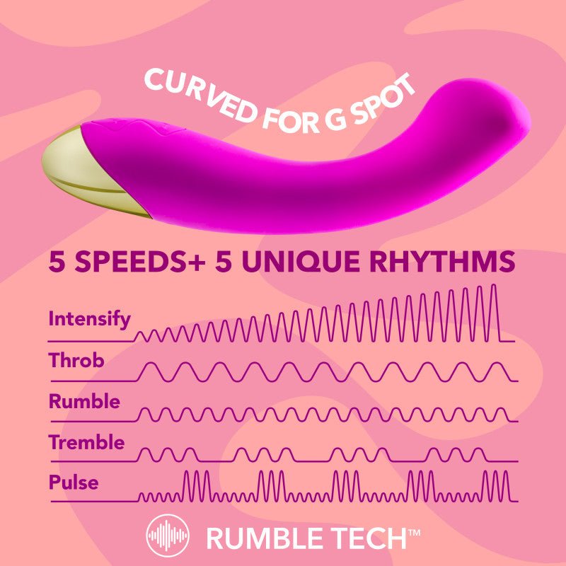 Blush Novelties Aria Bangin AF USB Rechargeable G Spot Vibrator Purple G-Spot Vibrators