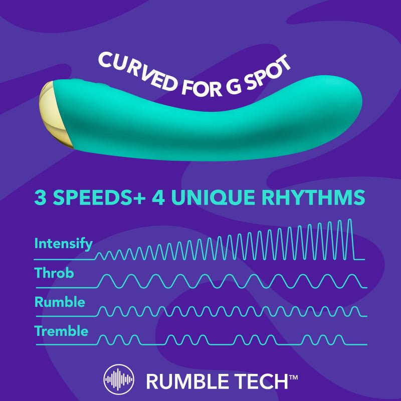 Blush Novelties Aria Luscious AF USB Rechargeable G Spot Vibrator Teal G-Spot Vibrators